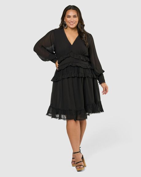 BLACK WOMENS CLOTHING THE POETIC GYPSY DRESSES - CPAW24209001-10