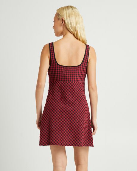 RED WOMENS CLOTHING INSIGHT DRESSES - INWW24369-RED-XXS