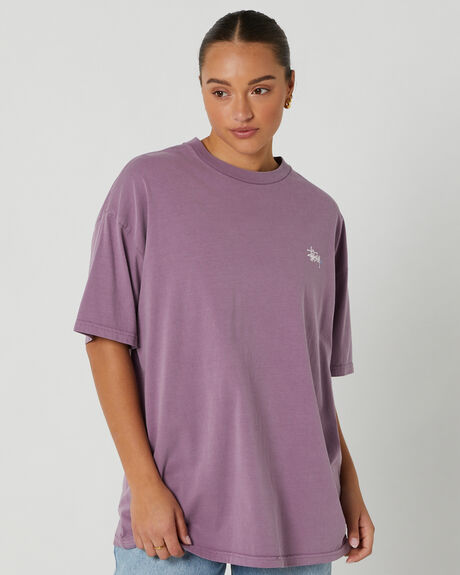 PIGMENT ORCHID WHITE WOMENS CLOTHING STUSSY T-SHIRTS + SINGLETS - ST101000PIGORC
