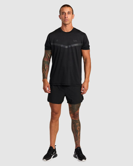 BLACK MENS CLOTHING RVCA GRAPHIC TEES - AVYKT00269-BLK