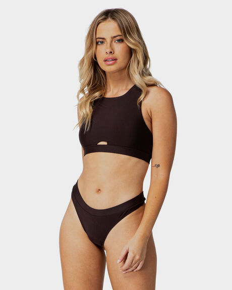 BROWN WOMENS SWIMWEAR ONEBYONE BIKINI TOPS - OBO-879T-XS