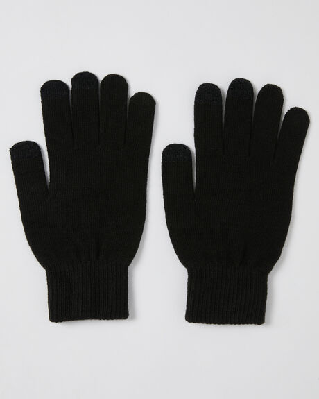 BLACK WOMENS ACCESSORIES RUSTY SCARVES + GLOVES - MAL0407BLK