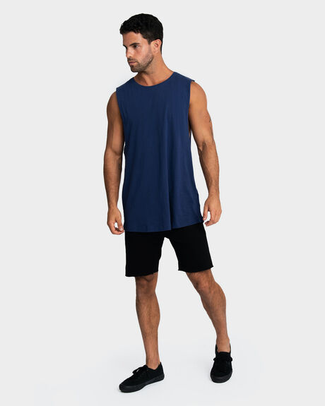 BLUE MENS CLOTHING ONEBYONE SINGLETS + TANKS - OBO-1036-S