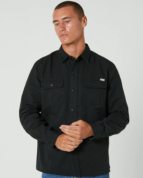 BLACK MENS CLOTHING STCY.CO SHIRTS - STSHIWRKBLK