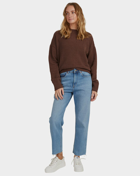 CHOCOLATE WOMENS CLOTHING ROXY KNITS + CARDIGANS - URJSW03020-CRJ0