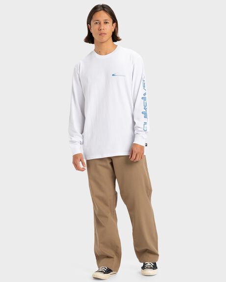 WHITE MENS CLOTHING QUIKSILVER T-SHIRTS + SINGLETS - UQYZT05340-WBB0