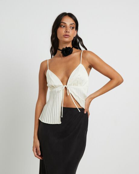 WHITE WOMENS CLOTHING ALICE IN THE EVE TOPS - 1000106471-WHT-XXS