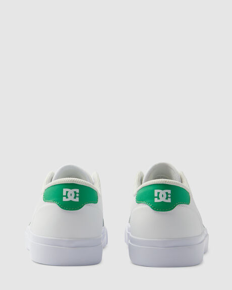 WHITE GREEN MENS FOOTWEAR DC SHOES SNEAKERS - ADYS300763-WGN