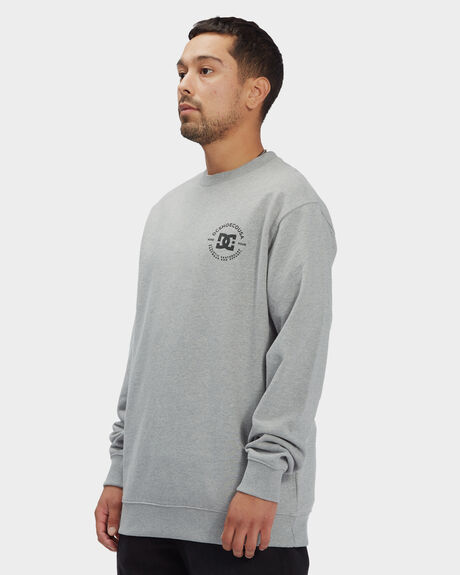 HEATHER GREY MENS CLOTHING DC SHOES JUMPERS - ADYSF03079-KNFH