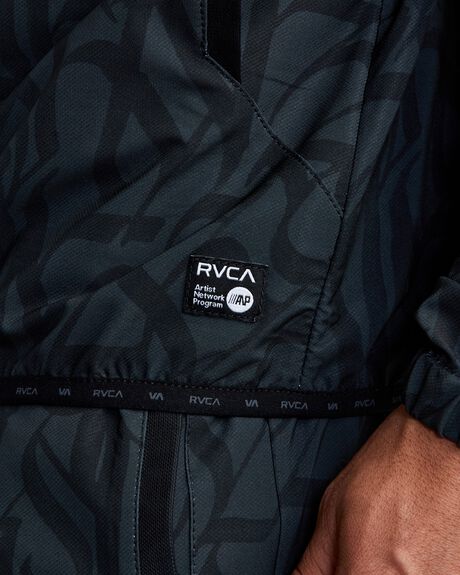 BLACK MENS CLOTHING RVCA SPORTSWEAR - AVYJK00222-BLK
