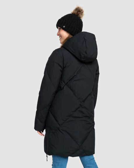 TRUE BLACK WOMENS CLOTHING ROXY COATS + JACKETS - ERJJK03550-KVJ0
