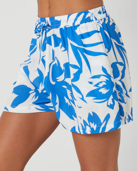 BLUE FLORAL WOMENS CLOTHING MINKPINK SHORTS - IS2302438-BLUE