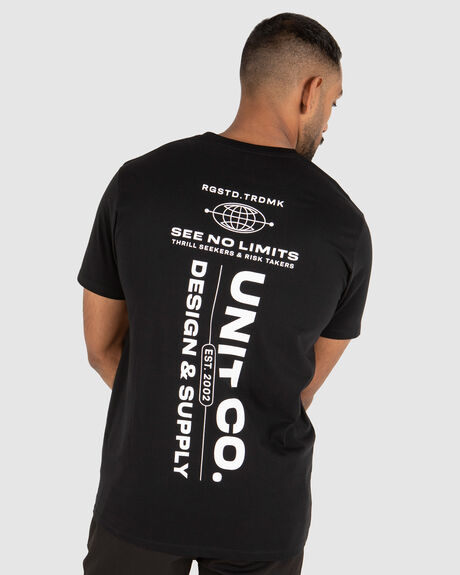 BLACK MENS CLOTHING UNIT T-SHIRTS + SINGLETS - 243110002-BLK