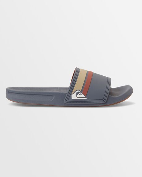 GREY 6 MENS FOOTWEAR QUIKSILVER SLIDES + THONGS - AQYL100867-SYJ6