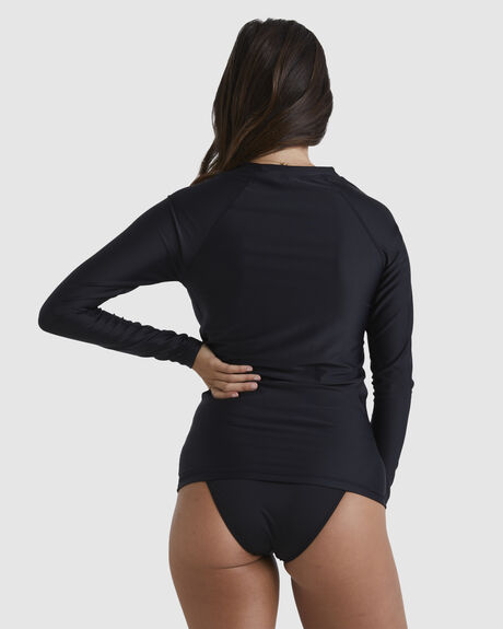 BLACK WOMENS SWIMWEAR BILLABONG RASHVESTS - UBJWR03031-BLK