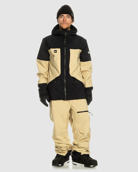 PALE KHAKI SNOW MENS QUIKSILVER SNOW JACKET - EQYTJ03368-TGW0