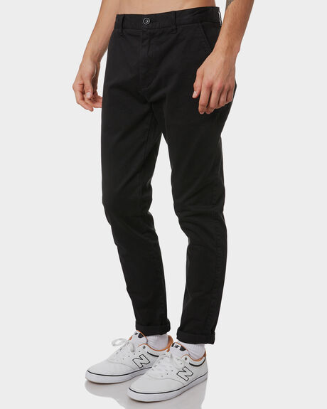 BLACK MENS CLOTHING ACADEMY BRAND PANTS - BA104BLK