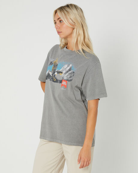 WASHED GREY WOMENS CLOTHING THRILLS TEES - WTR22-121GGRY
