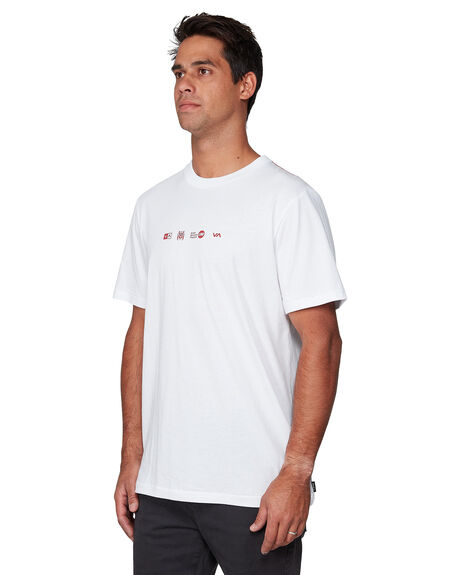 WHITE MENS CLOTHING RVCA GRAPHIC TEES - RV-R107049-WHT