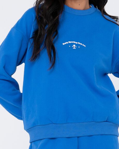 DAZZLING BLUE WOMENS CLOTHING RUSTY JUMPERS + HOODIES - W23-FTL0777-DAZ-06