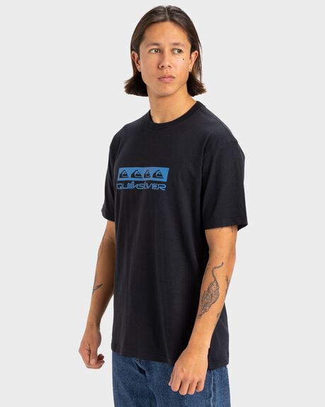 BLACK MENS CLOTHING QUIKSILVER T-SHIRTS + SINGLETS - UQYZT05512-KVJ0