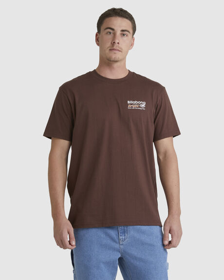 CACAO MENS CLOTHING BILLABONG GRAPHIC TEES - UBYZT00385-CAO
