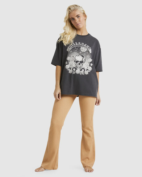 OFF BLACK WOMENS CLOTHING BILLABONG T-SHIRTS + SINGLETS - UBJZT00322-OFB