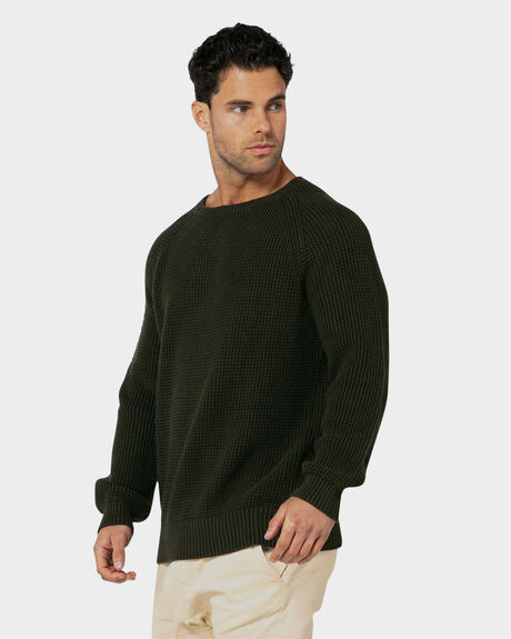 KHAKI MENS CLOTHING ONEBYONE KNITS + CARDIGANS - OBO-991-S