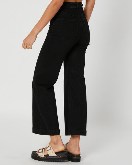 COMFORT JET BLACK WOMENS CLOTHING ROLLAS JEANS - 13333-3775