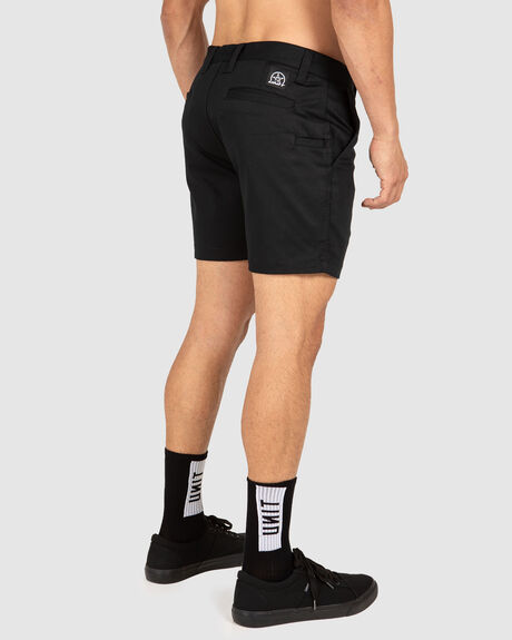 BLACK MENS CLOTHING UNIT SHORTS - 209117005-BLACK