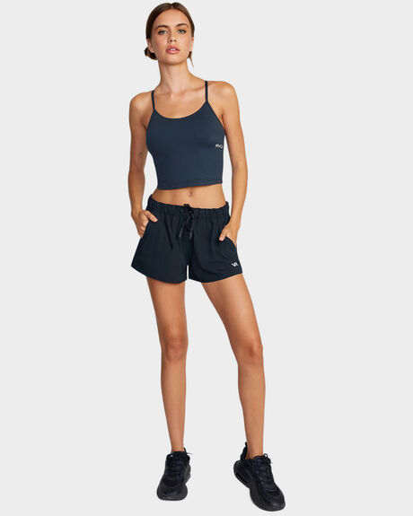 BLACK WOMENS ACTIVEWEAR RVCA TOPS - AVJKT00187-BLK