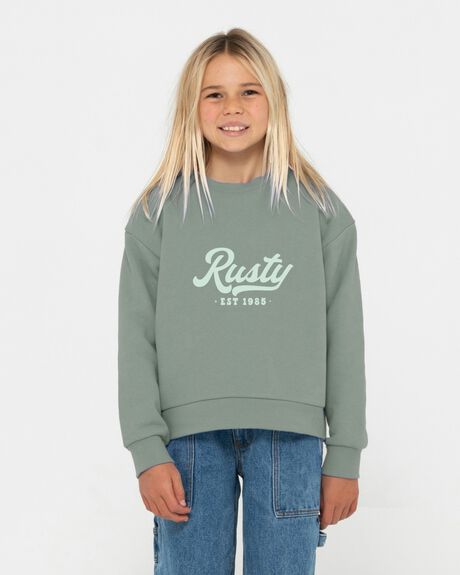 FADED PISTACHIO ONE KIDS YOUTH GIRLS RUSTY JUMPERS + HOODIES - P24-FTG0029-FP1-10