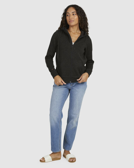BLACK HEATHER WOMENS CLOTHING BILLABONG JUMPERS + HOODIES - UBJFT00152-BKH
