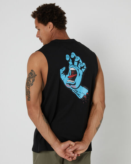 BLACK MENS CLOTHING SANTA CRUZ SINGLETS + TANKS - SM3220403BLK