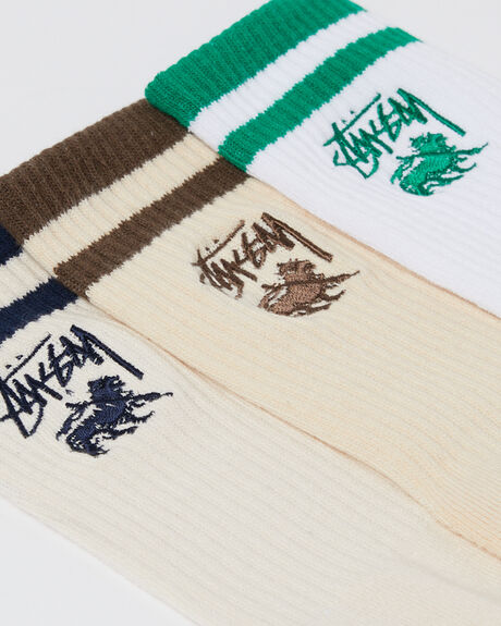 MULTI MENS ACCESSORIES STUSSY SOCKS + UNDERWEAR - ST735020MUL
