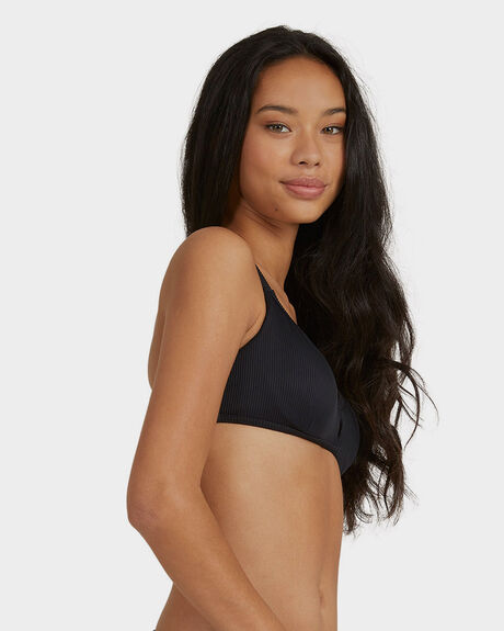 ANTHRACITE WOMENS SWIMWEAR ROXY BIKINI TOPS - ERJX304506-KVJ0
