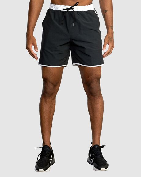 BLACK MENS CLOTHING RVCA SHORTS - AVYWS00144-BLK