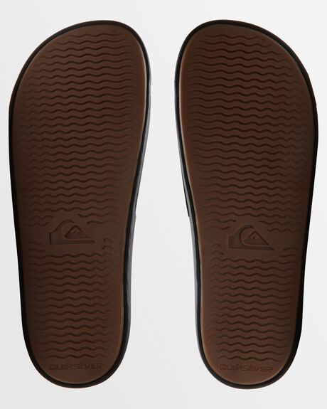 BLACK MENS FOOTWEAR QUIKSILVER SLIDES + THONGS - AQYL101354-KVJ2