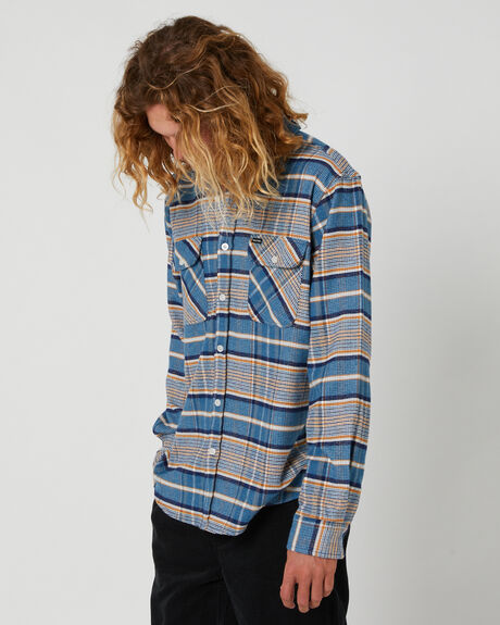 BLUE PARADISE ORANGE MENS CLOTHING BRIXTON SHIRTS - 1364BHPOO