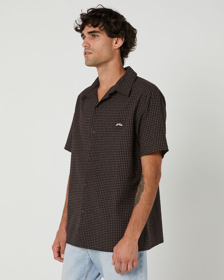 BLACK MENS CLOTHING RUSTY SHIRTS - WSM1102BLK
