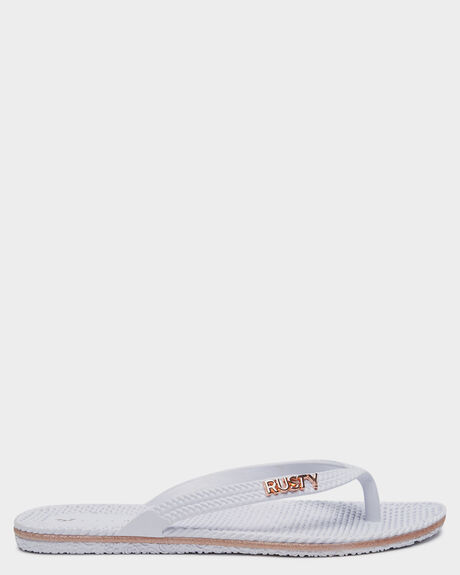 WHITE ROSE GOLD WOMENS FOOTWEAR RUSTY THONGS - FOL0125-WRG