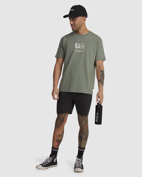 JADE MENS CLOTHING RVCA T-SHIRTS + SINGLETS - UVYZT00629-GNB0