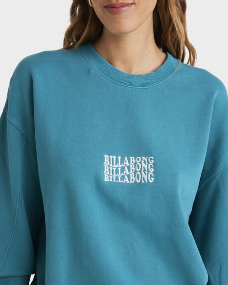 DEEP TEAL WOMENS CLOTHING BILLABONG JUMPERS - UBJFT00197-DTE