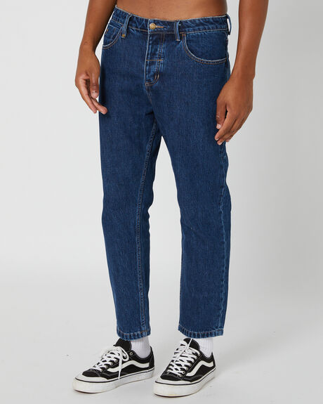 DARK RINSE BLUE MENS CLOTHING THRILLS JEANS - TDP-414EDRDARK