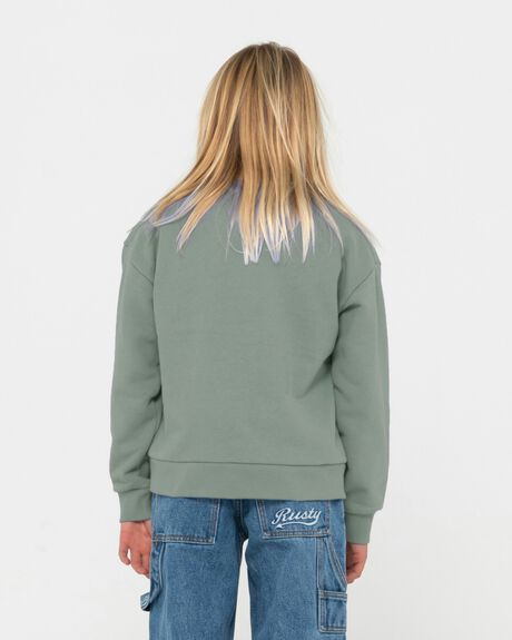 FADED PISTACHIO ONE KIDS YOUTH GIRLS RUSTY JUMPERS + HOODIES - P24-FTG0029-FP1-10