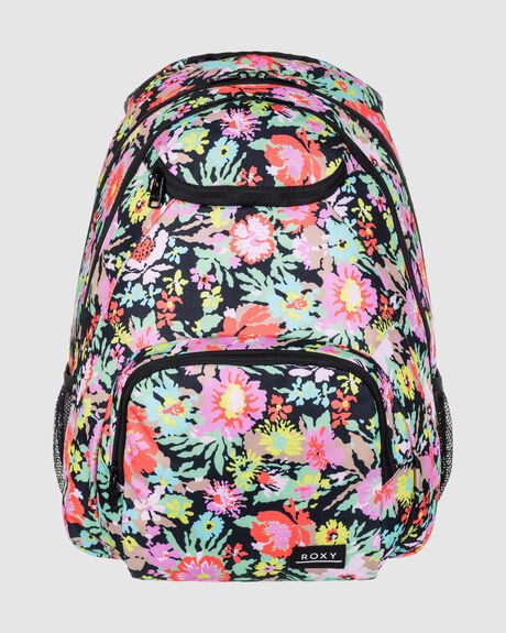 ANTHRACITE FLORAL WOMENS ACCESSORIES ROXY BACKPACKS + BAGS - ERJBP04717-KVJ6