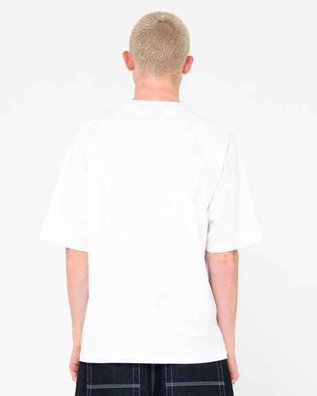 WHITE MENS CLOTHING RUSTY T-SHIRTS + SINGLETS - 242-TTM2921-WHT-1S