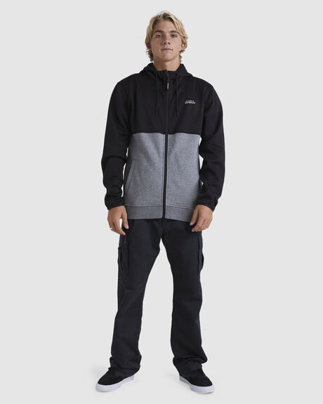 BLACK MENS CLOTHING QUIKSILVER HOODIES - UQMFT03035-KVJ0