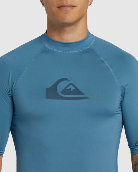 AEGEAN BLUE SURF MENS QUIKSILVER RASHVESTS - EQYWR03293-BMQ0