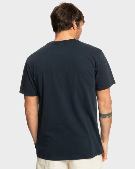 DARK NAVY MENS CLOTHING QUIKSILVER T-SHIRTS + SINGLETS - UQYZT05485-KTP0